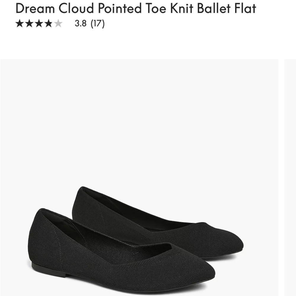 Brand new. Lane Bryant Black Knit Ballet Flats. Size 11W